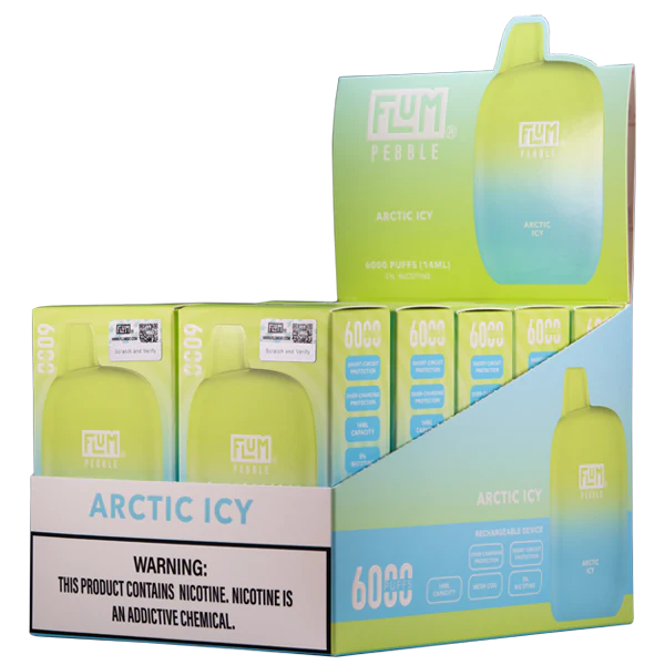Arctic Icy Flum Pebble 6000 Puffs Rechargeable Disposable Vape 14ML best review 4831