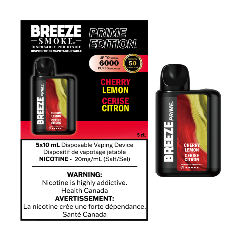 BreezePrimeS506000PuffsDisposableVape 5ct 1