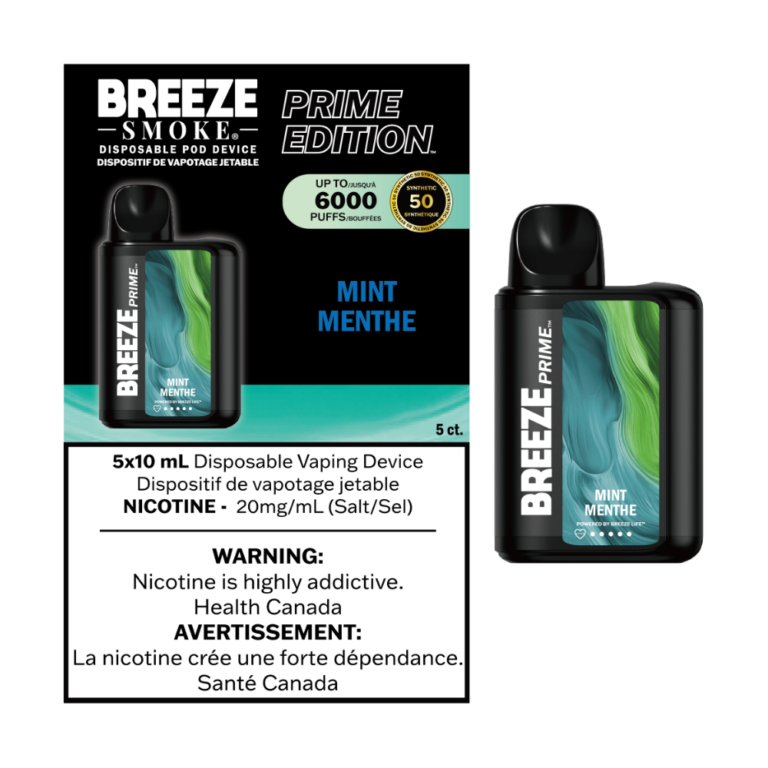 BreezePrimeS506000PuffsDisposableVape 5ct 6
