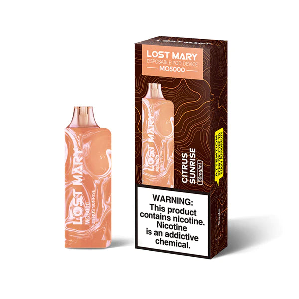 Citrus Sunrise Lost Mary MO5000 Disposable Vape Kit 5000 Puffs 13 5ml best review 6900