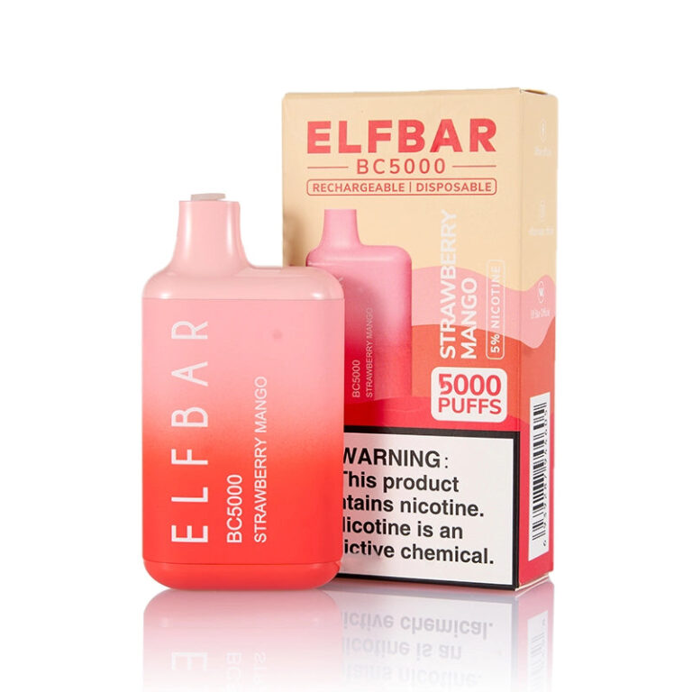 ELFBARBC50005000PuffsDisposableVape13MLStrawberryMango