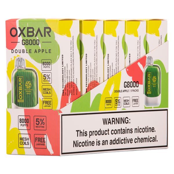 Oxbar G8000 Double Apple 5pk