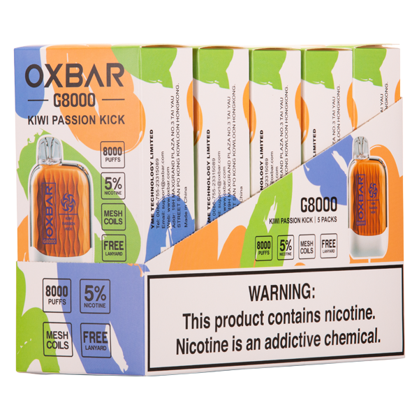 Oxbar G8000 Kiwi Passion Kick 5pk
