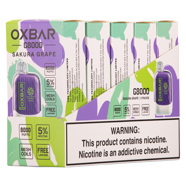 Oxbar G8000 Sakura Grape 5pk