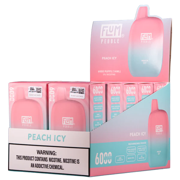 PeachIcyFlumPebble6000PuffsRechargeableDisposableVape14MLprice