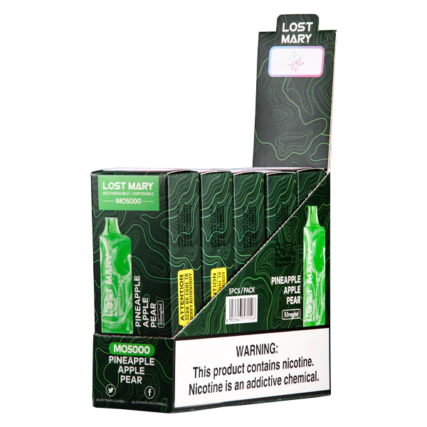 PineappleApplePearLostMaryMO5000DisposableVapeKit5000Puffs13.5mlbulkpricecheap