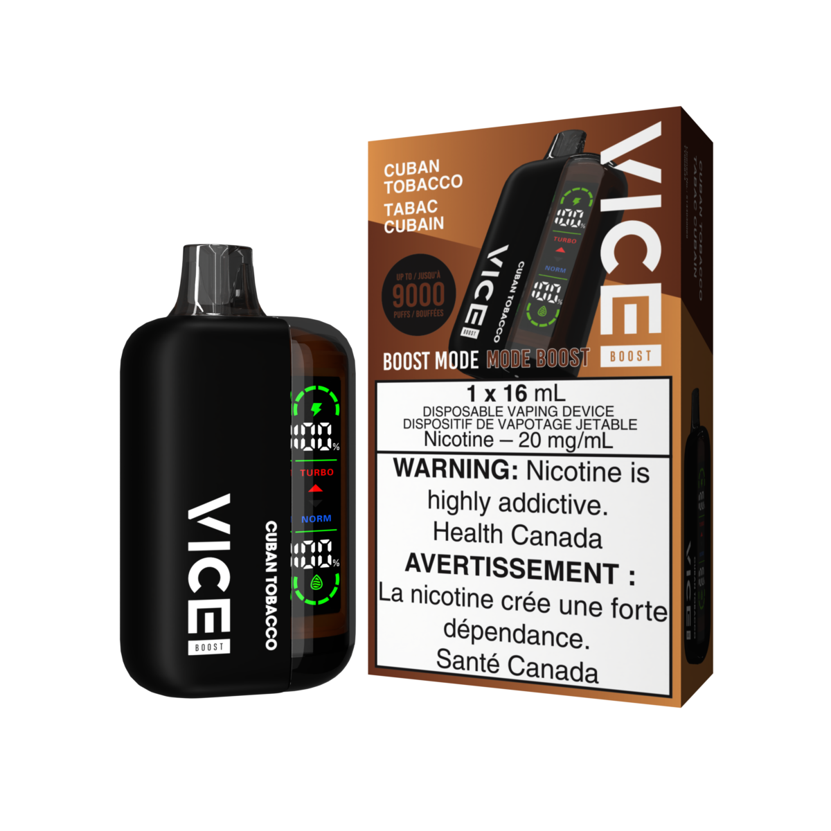 VICEBOOST DEVICE KITPACKAGE CUBANTOBACCO