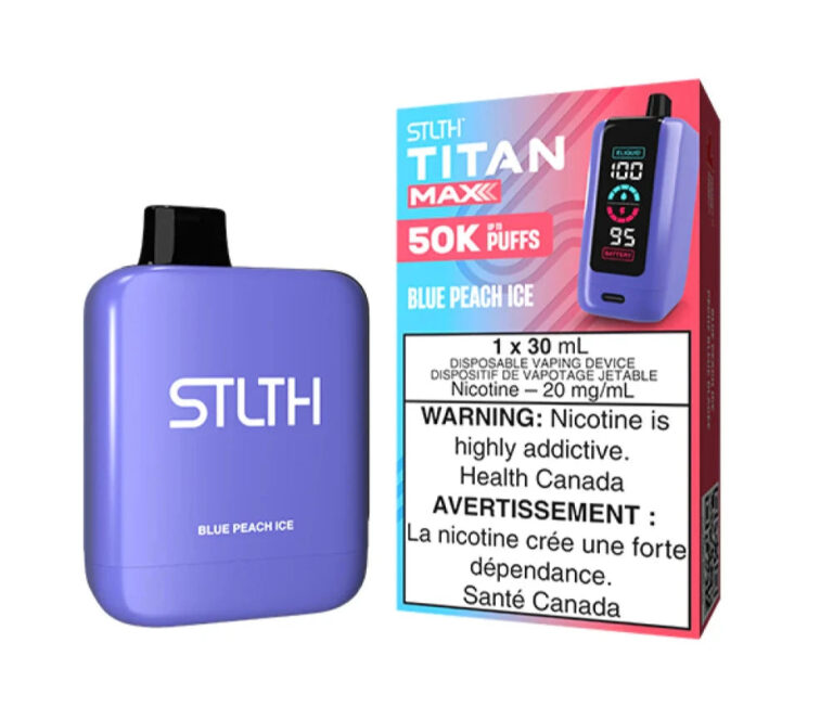 blue peach ice stlth titan max disposable carton of 4 units disposables 957