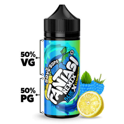 blue raspberry lemonade remix fantasi 50 50 100ml shortfill eliquid