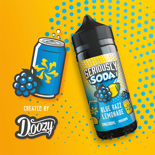 blue razz lemonade seriously soda doozy 100ml shortfill