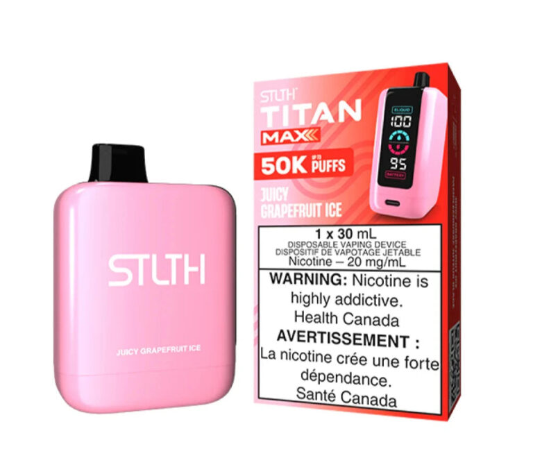 juicy grapefruit ice stlth titan max disposable carton of 4 units disposables 652