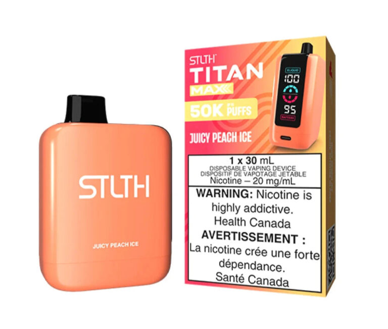 juicy peach ice stlth titan max disposable carton of 4 units disposables 307