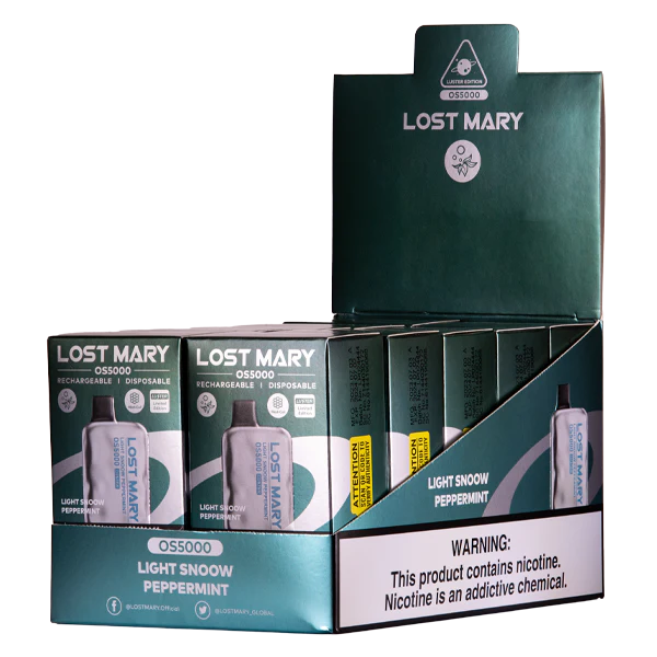 light snoow peppermint 10pk Lost Mary Device LIGHTSNOOWPEPPERMINTLOSTMARYOS5000LUSTER