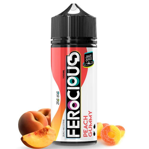 peach gummy ferocious bar juice 100ml 50vg