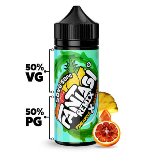 pineapple grapefruit remix fantasi 50 50 100ml shortfill eliquid