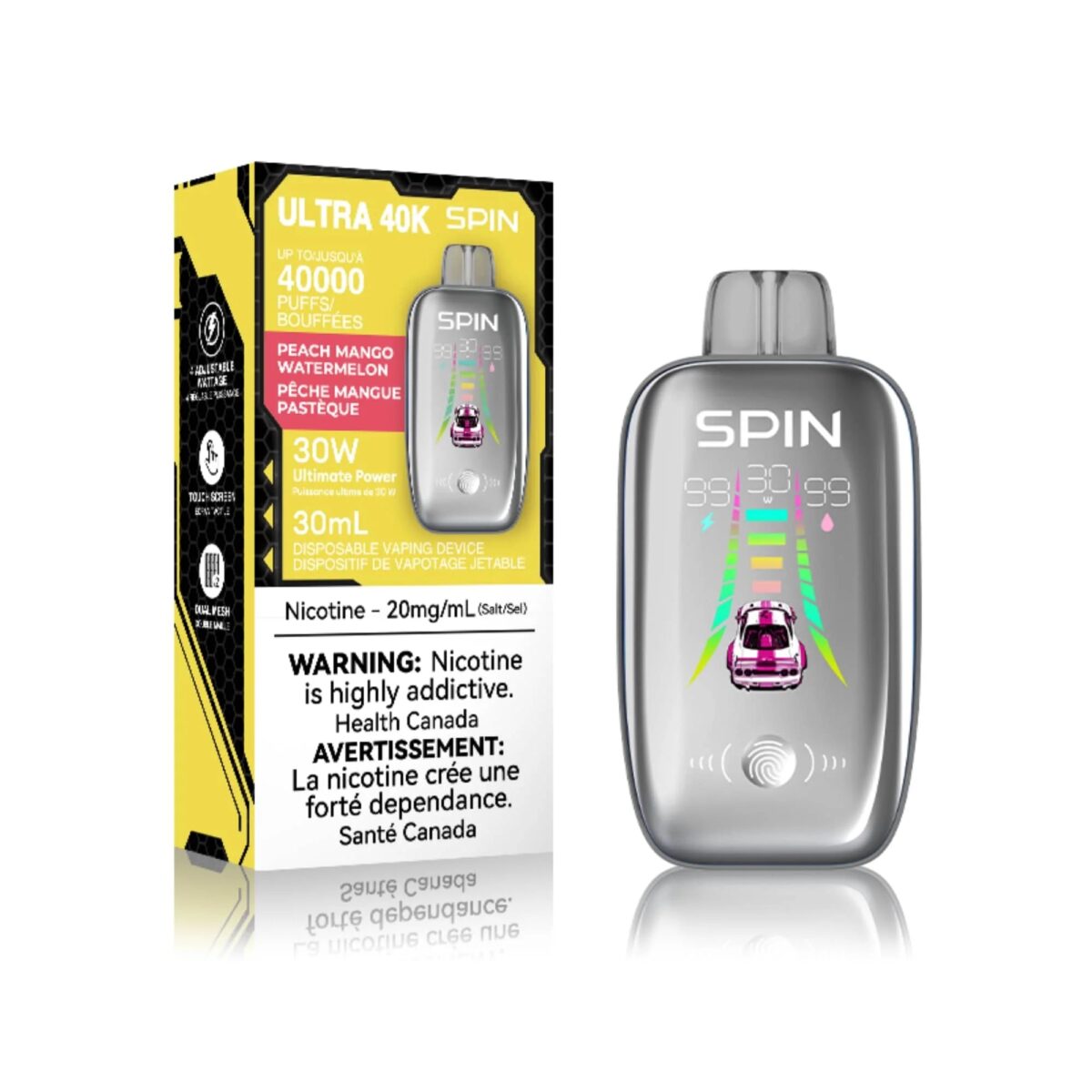 spin 40k disposable vape peach mango watermelon