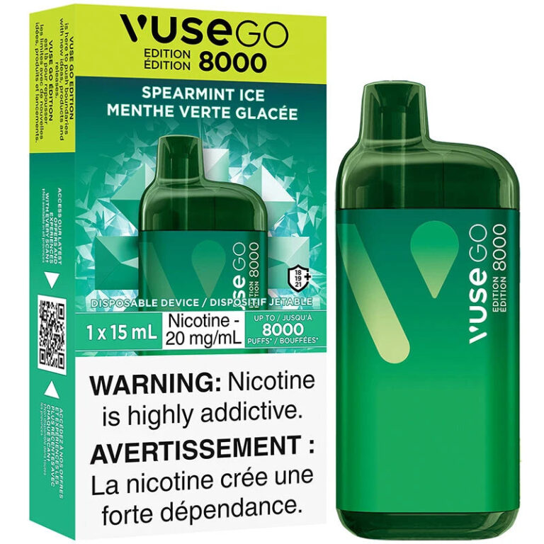 vuse go 8000 disposable vape spearmint ice