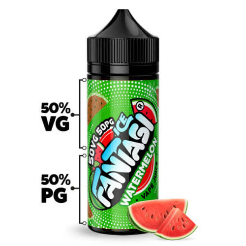 watermelon fantasi ice 50 50 100ml shortfill eliquid
